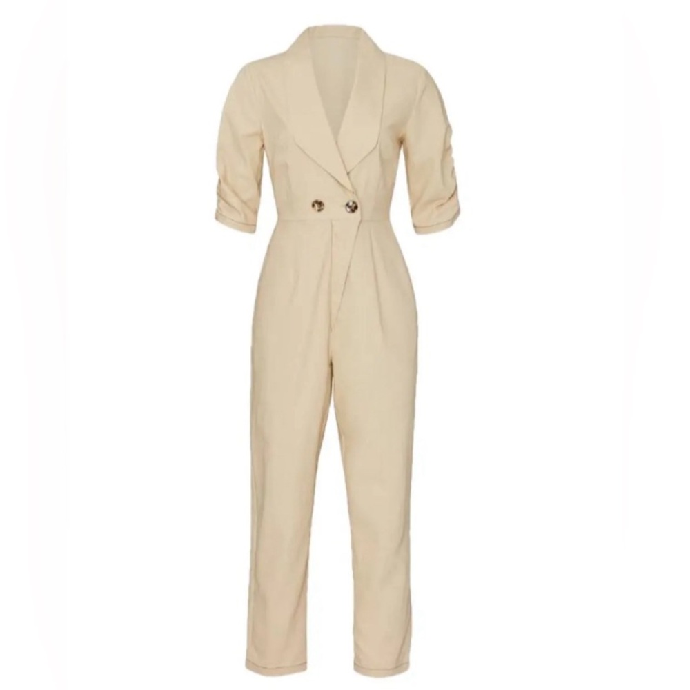 Finders Keepers Tan Jumpsuit Sz 6